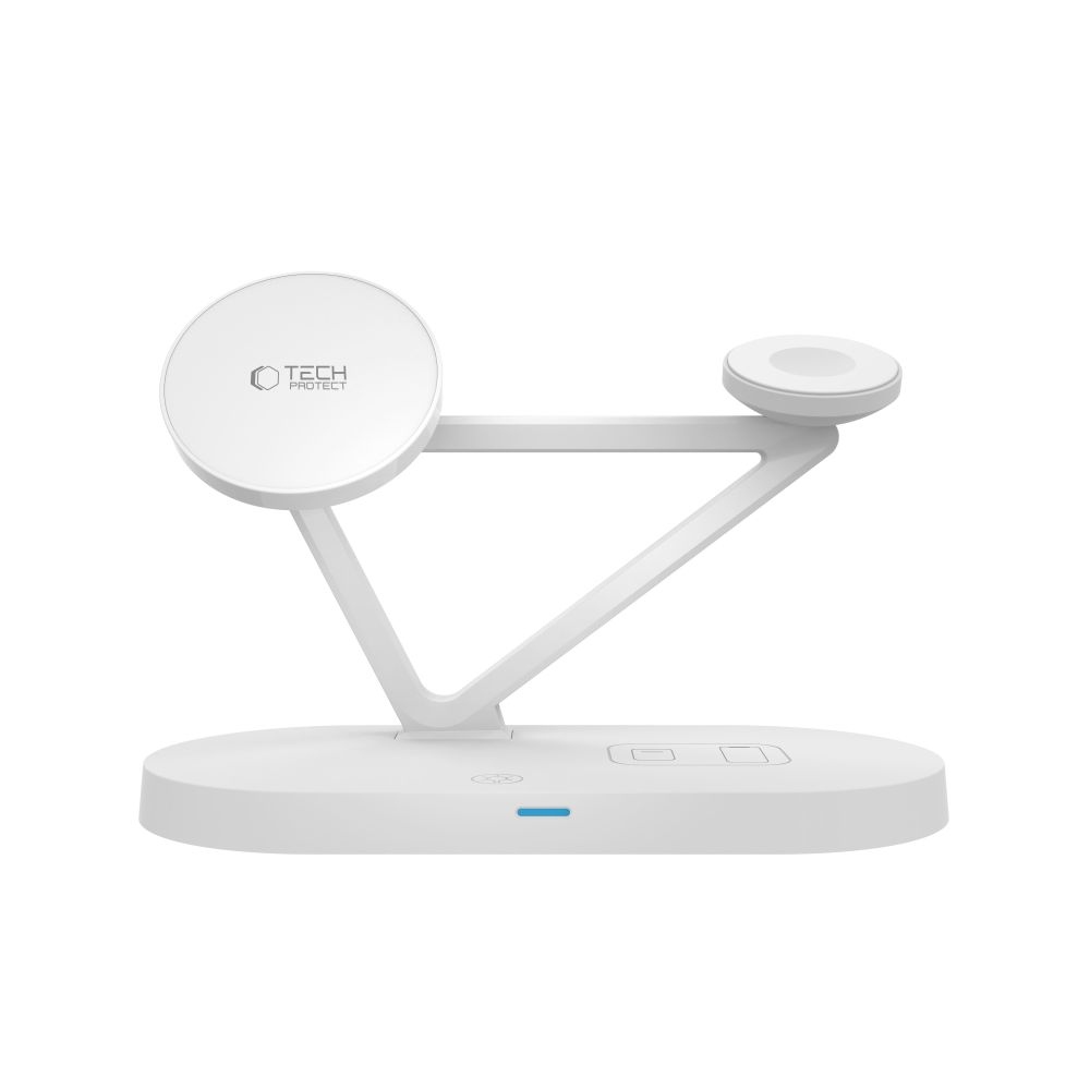 Tech-Protect QI15W-A41 3v1 bezdrôtový MagSafe nabíjací stojan - biely