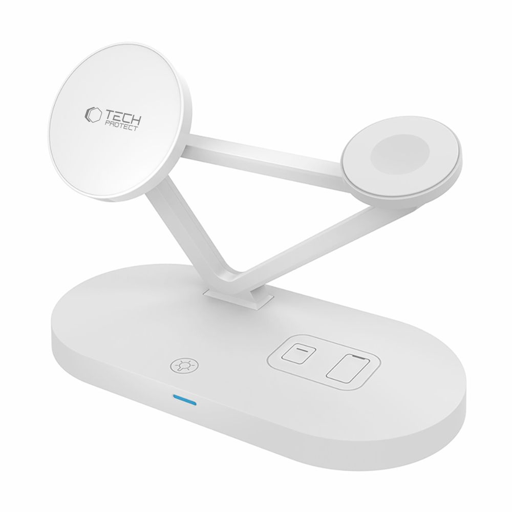 Tech-Protect QI15W-A41 3v1 bezdrôtový MagSafe nabíjací stojan - biely