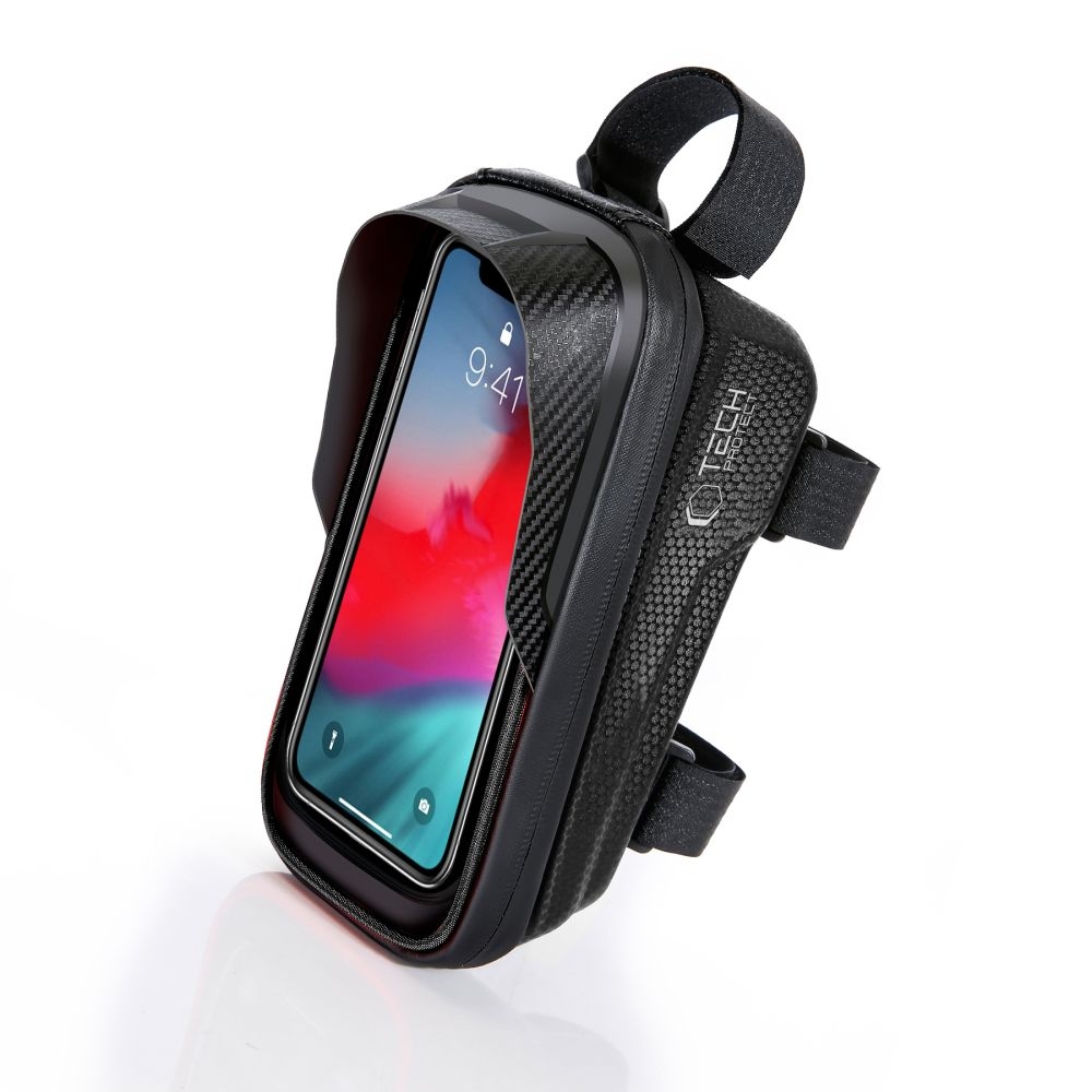 Tech-Protect SAKWA V2 M taška s držiakom mobilu na bicykel - čierna