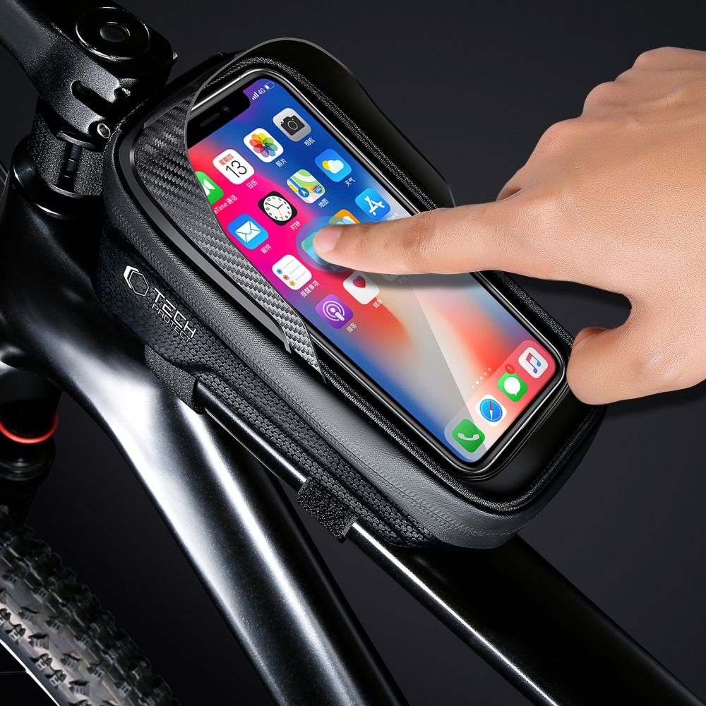 Tech-Protect SAKWA V2 M taška s držiakom mobilu na bicykel - čierna
