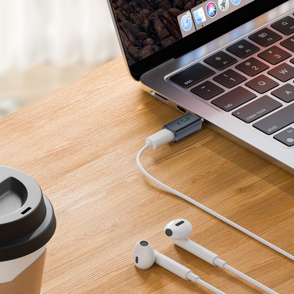 Tech-Protect UltraBoost Audio redukcia USB-C/Lightning - šedá