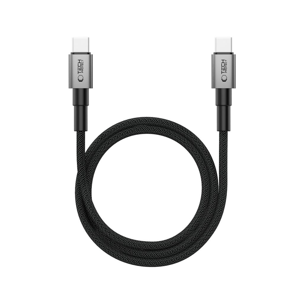 Tech-Protect UltraBoost DNA MagTwist USB-C/USB-C kábel 100W 1m - šedý