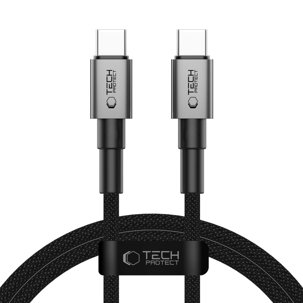Tech-Protect UltraBoost kábel DNA USB-C/USB-C PD60W/3A 1m - šedý