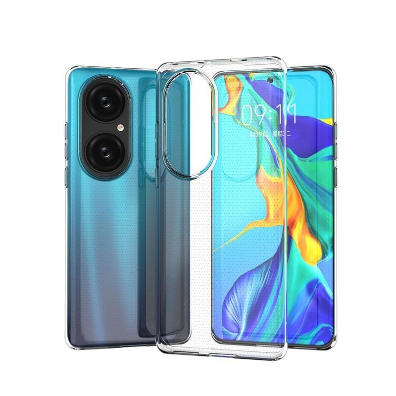 Tenký priehľadný gélový obal na mobil Huawei P50 Pro - priehľadný