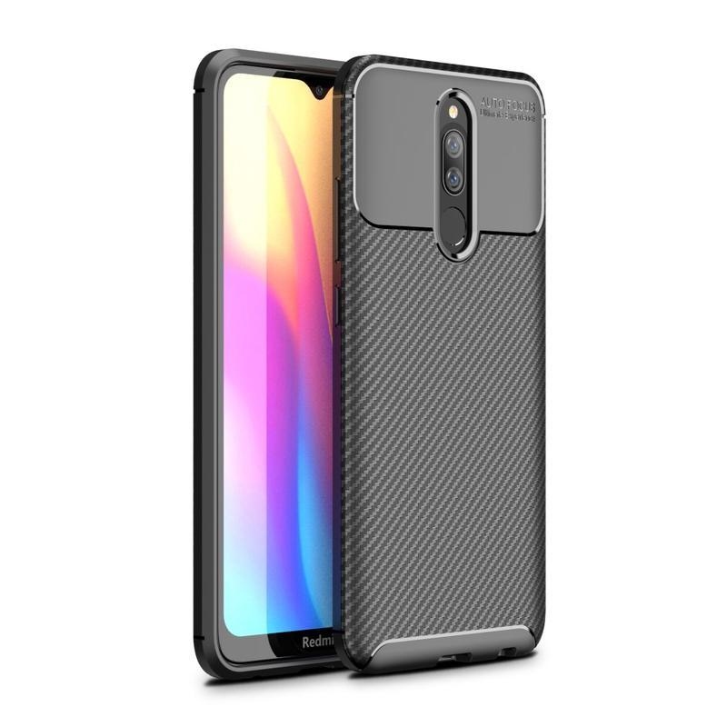 Texture odolný gélový obal na mobil Xiaomi Redmi 8 - čierny