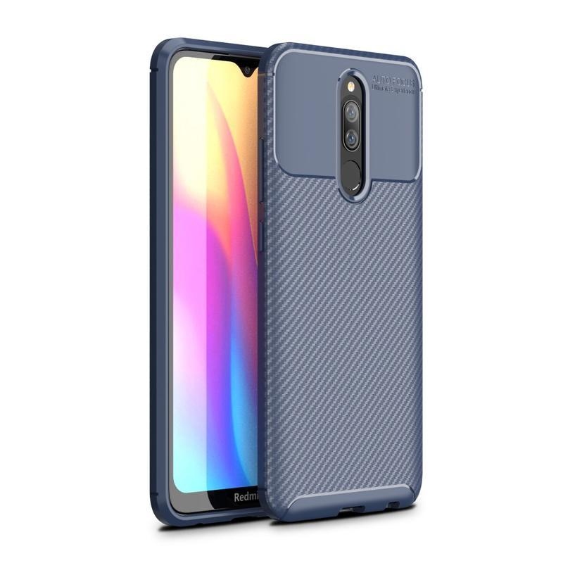 Texture odolný gélový obal na mobil Xiaomi Redmi 8 - modrý