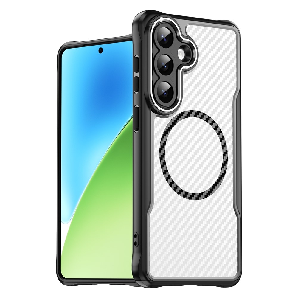 Textúra odolný kryt s podporou MagSafe na Samsung Galaxy S26+ - čierny