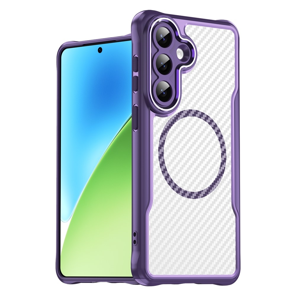 Textúra odolný kryt s podporou MagSafe na Samsung Galaxy S26+ - fialový