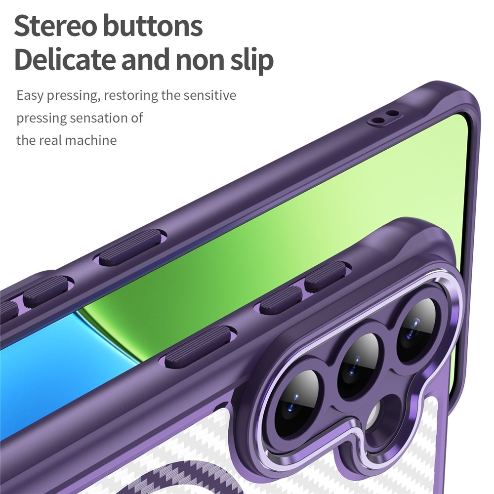 Textúra odolný kryt s podporou MagSafe na Samsung Galaxy S26+ - fialový