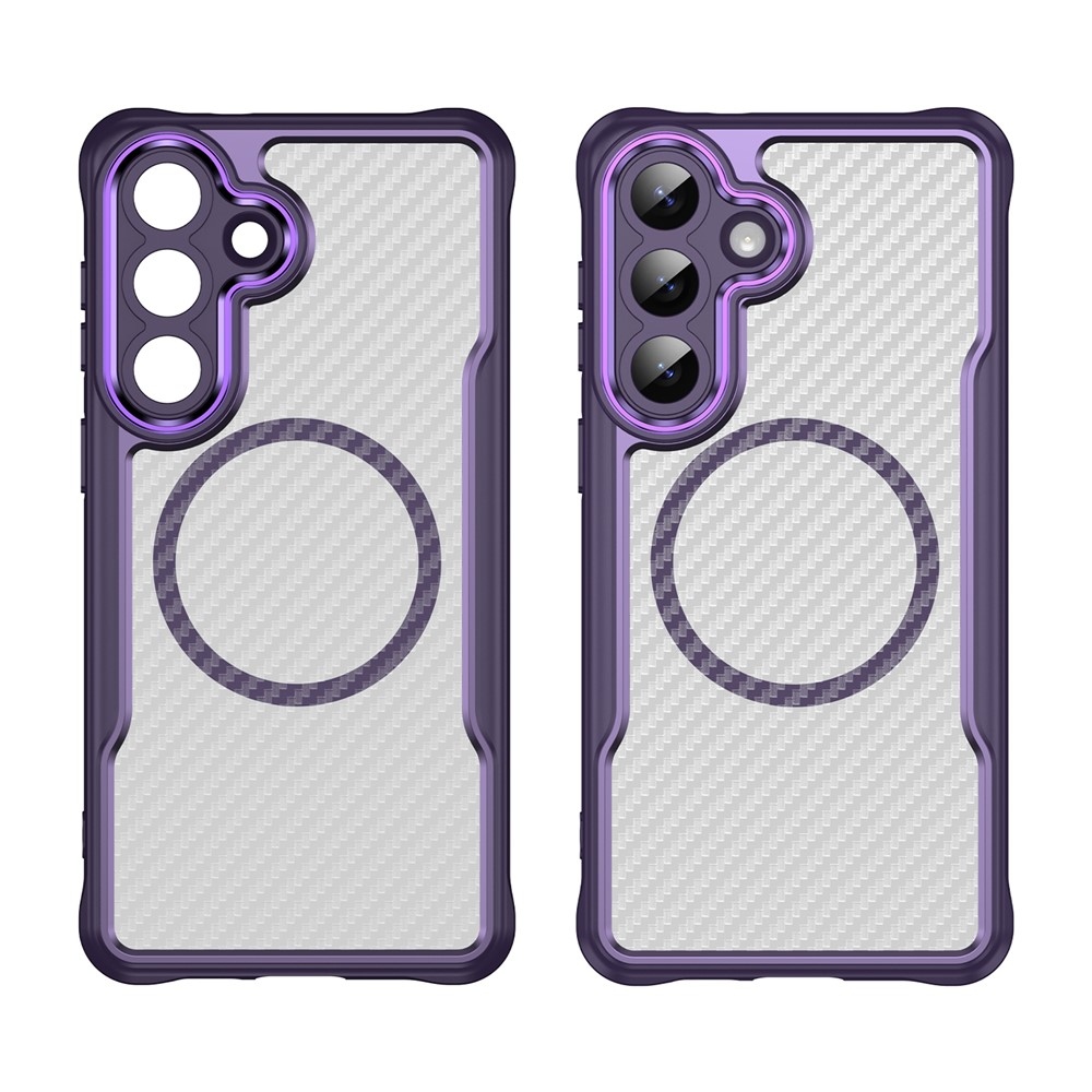 Textúra odolný kryt s podporou MagSafe na Samsung Galaxy S26+ - fialový