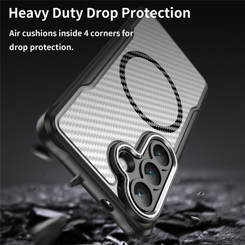 Textúra odolný kryt s podporou MagSafe na Samsung Galaxy S26/S26 Pro - čierny