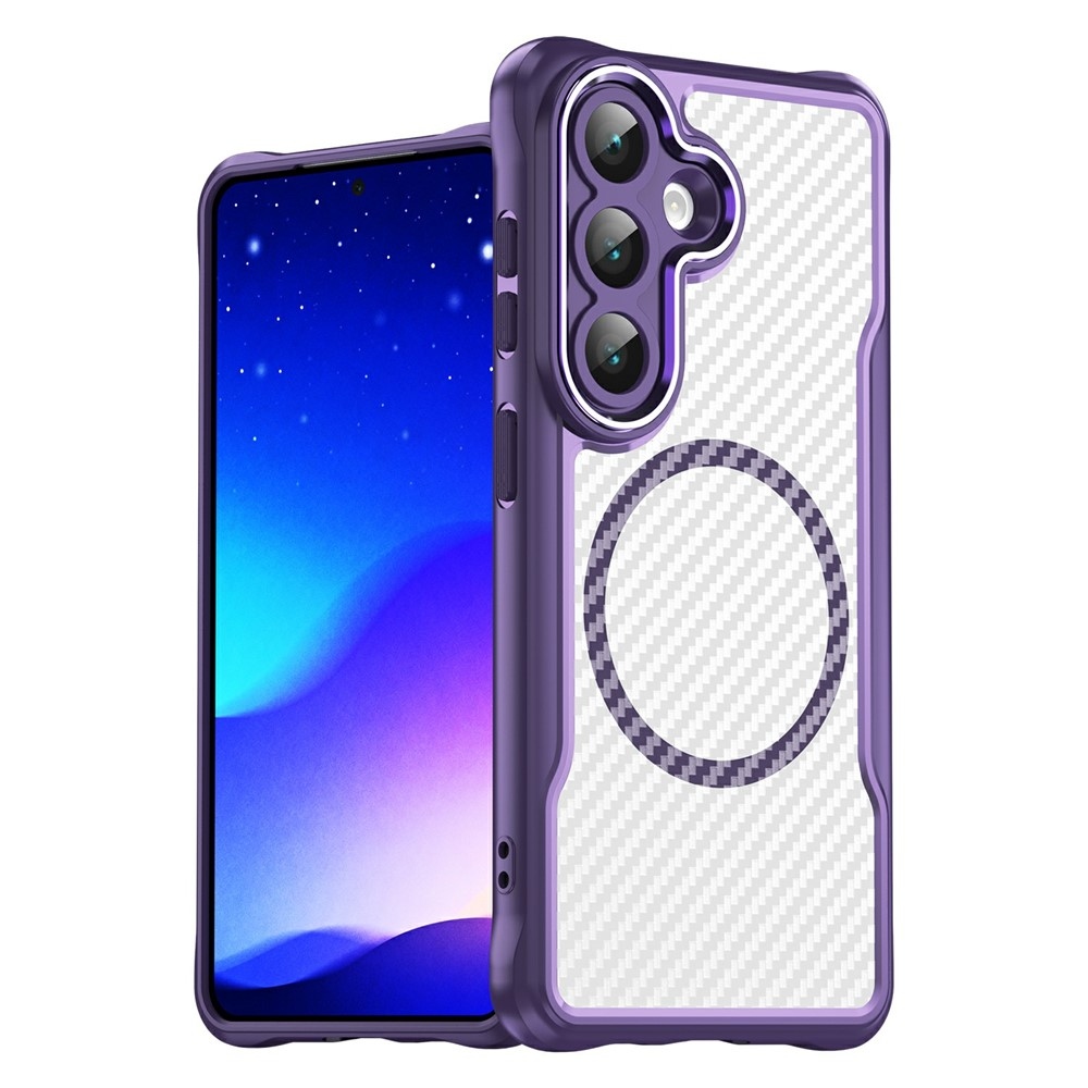 Textúra odolný kryt s podporou MagSafe na Samsung Galaxy S26/S26 Pro - fialový