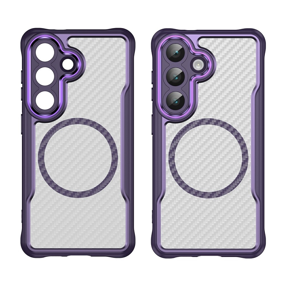 Textúra odolný kryt s podporou MagSafe na Samsung Galaxy S26/S26 Pro - fialový