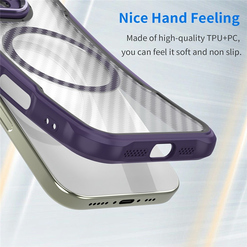 Textúra odolný kryt s podporou MagSafe na Samsung Galaxy S26/S26 Pro - fialový