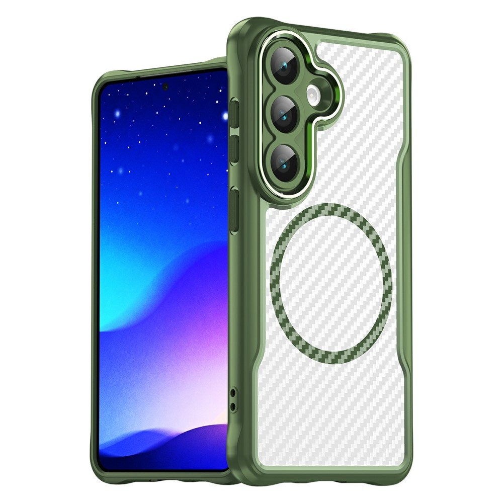 Textúra odolný kryt s podporou MagSafe na Samsung Galaxy S26/S26 Pro - zelený