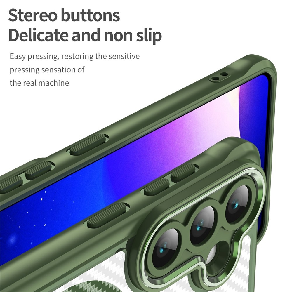 Textúra odolný kryt s podporou MagSafe na Samsung Galaxy S26/S26 Pro - zelený