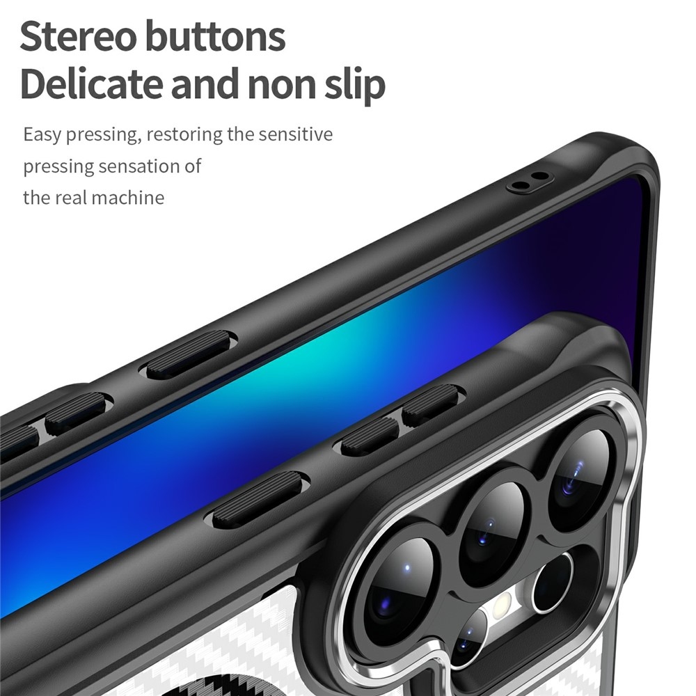 Textúra odolný kryt s podporou MagSafe na Samsung Galaxy S26 Ultra - čierny