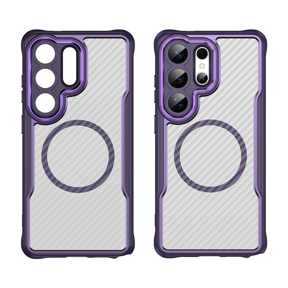 Textúra odolný kryt s podporou MagSafe na Samsung Galaxy S26 Ultra - fialový