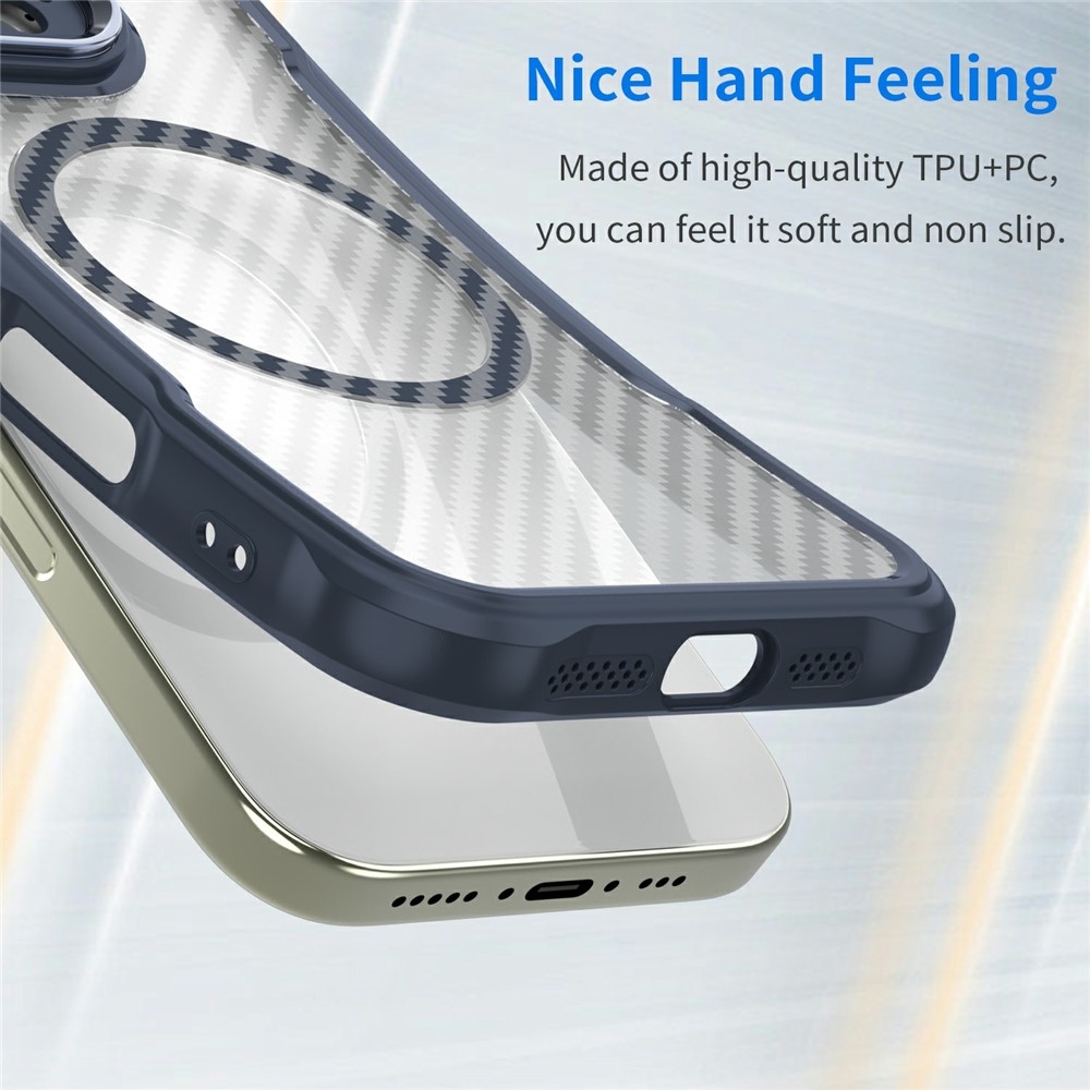 Textúra odolný kryt s podporou MagSafe na Samsung Galaxy S26 Ultra - modrý