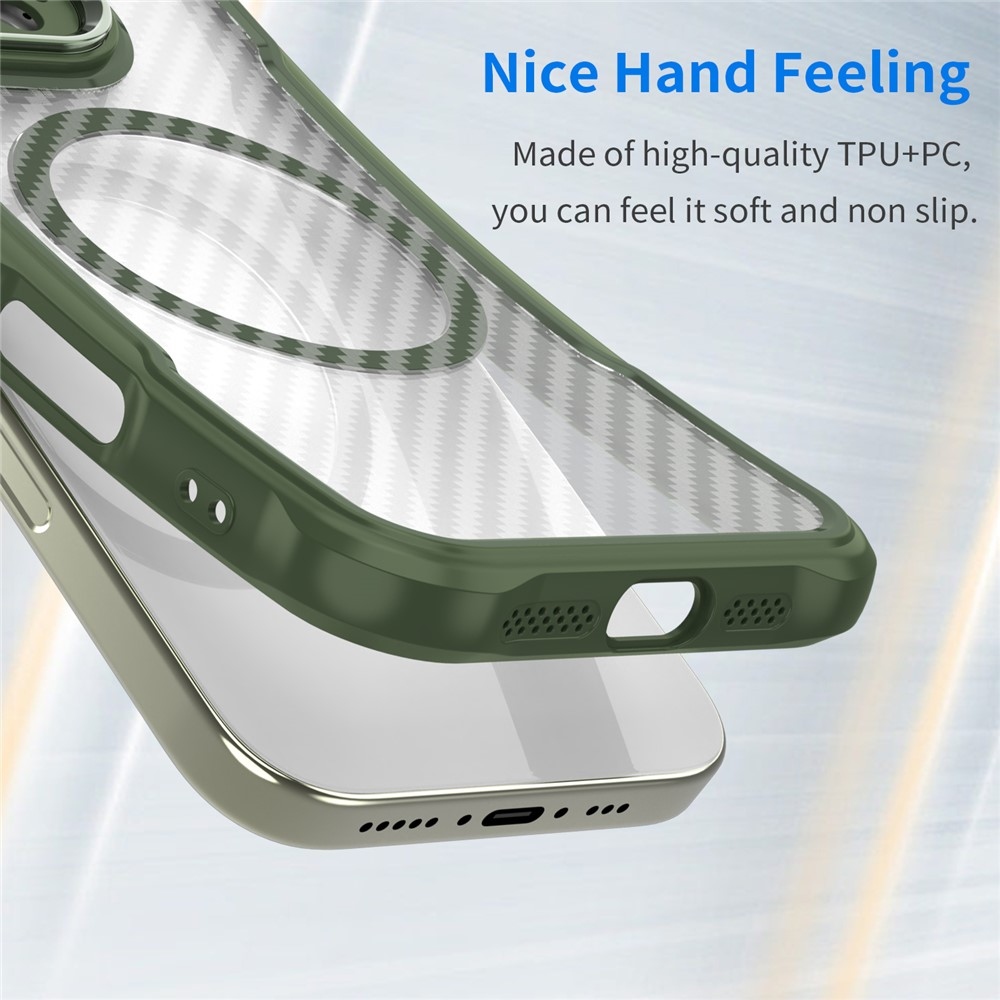 Textúra odolný kryt s podporou MagSafe na Samsung Galaxy S26+ - zelený