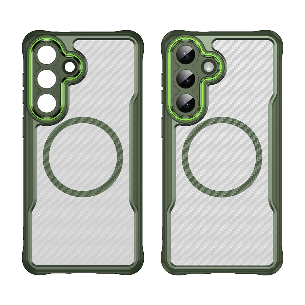 Textúra odolný kryt s podporou MagSafe na Samsung Galaxy S26+ - zelený