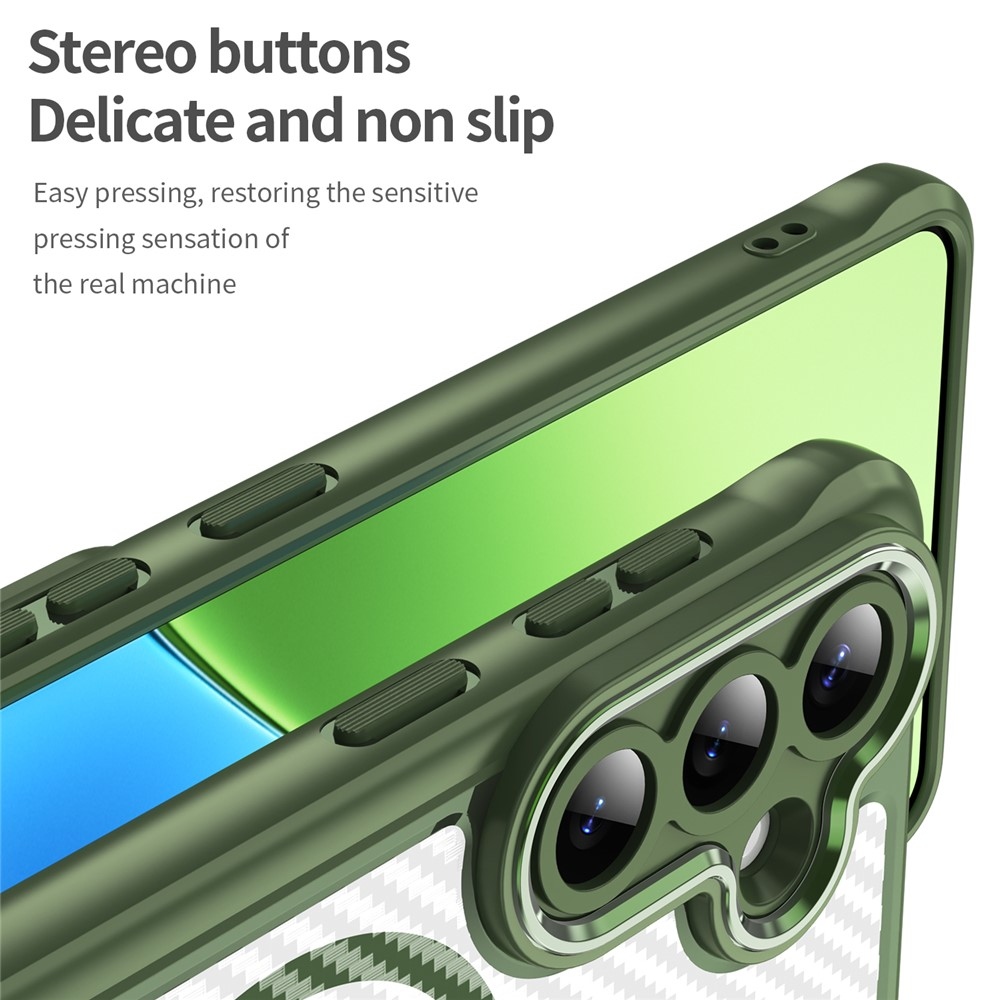 Textúra odolný kryt s podporou MagSafe na Samsung Galaxy S26+ - zelený