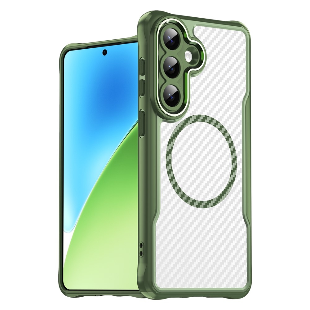 Textúra odolný kryt s podporou MagSafe na Samsung Galaxy S26+ - zelený