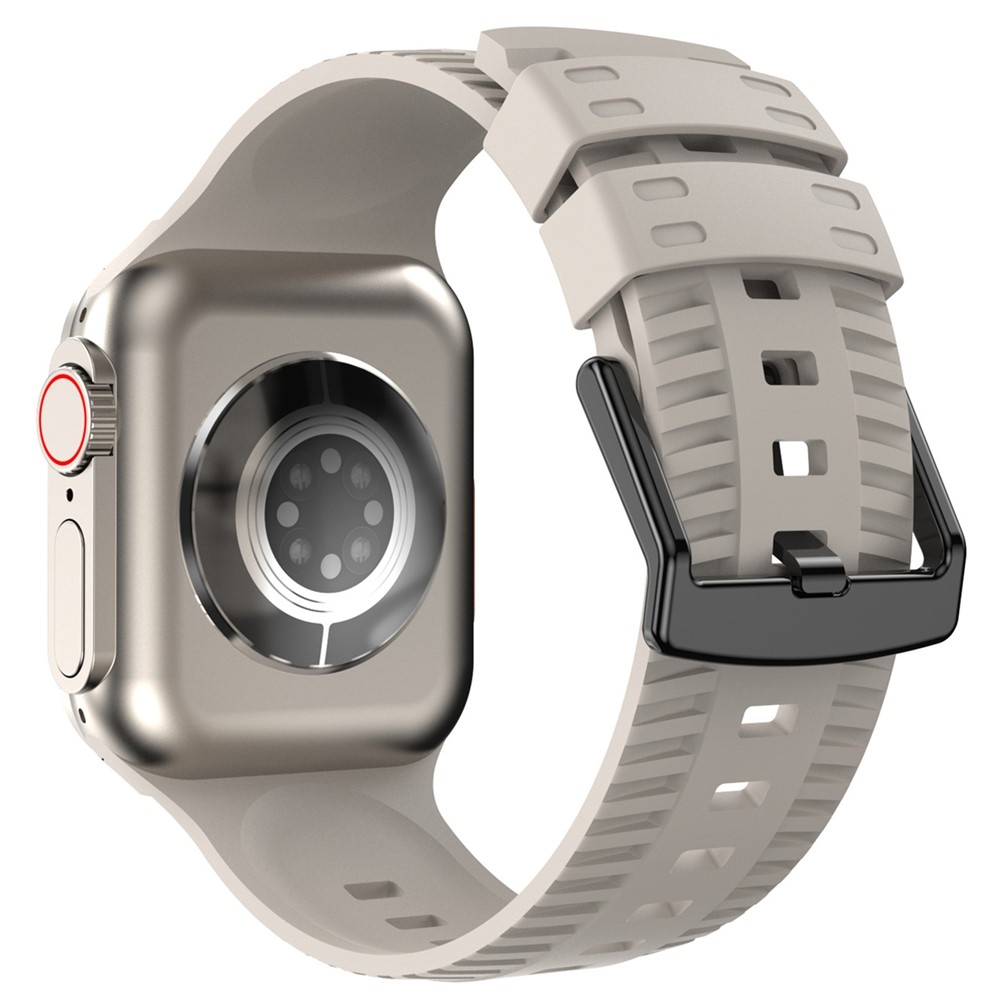 Texture silikónový remienok na Apple Watch Ultra 4/3/2/1 49mm/12/11/10 46mm - béžový