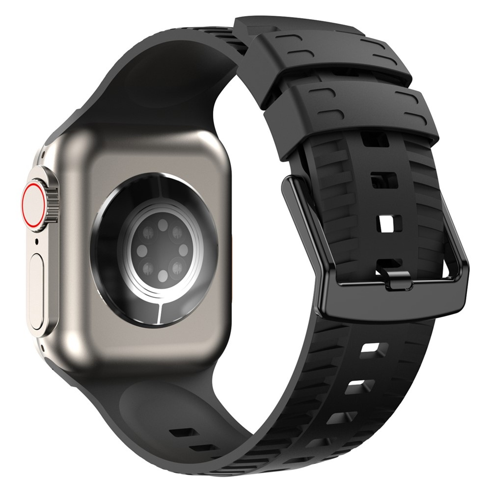 Texture silikónový remienok na Apple Watch Ultra 4/3/2/1 49mm/12/11/10 46mm - čierny