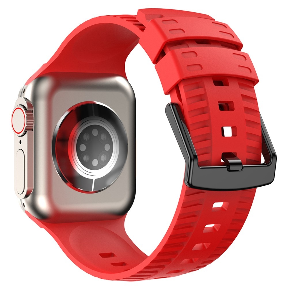 Texture silikónový remienok na Apple Watch Ultra 4/3/2/1 49mm/12/11/10 46mm - červený