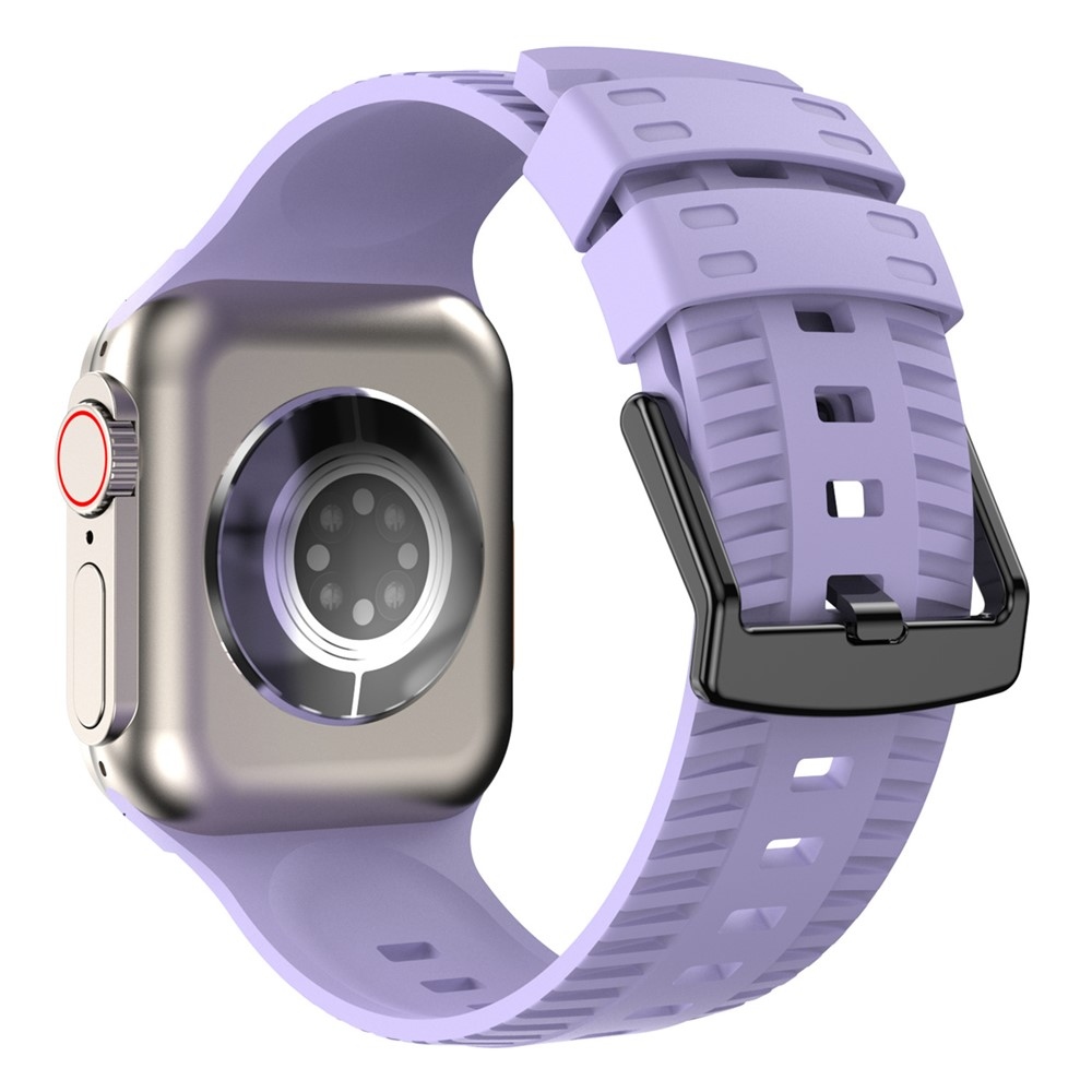 Texture silikónový remienok na Apple Watch Ultra 4/3/2/1 49mm/12/11/10 46mm - svetlofialový