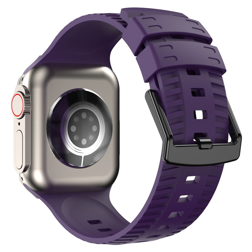 Texture silikónový remienok na Apple Watch Ultra 4/3/2/1 49mm/12/11/10 46mm - tmavofialový