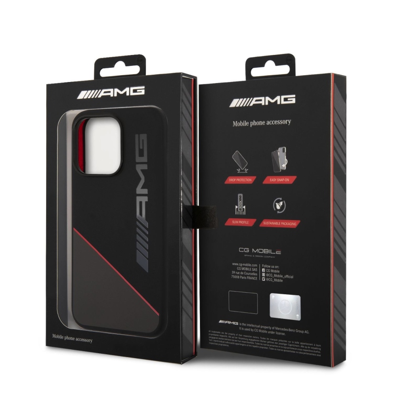 AMG Liquid Silicone Two Tone Zadný Kryt pre iPhone 14 Pro Black