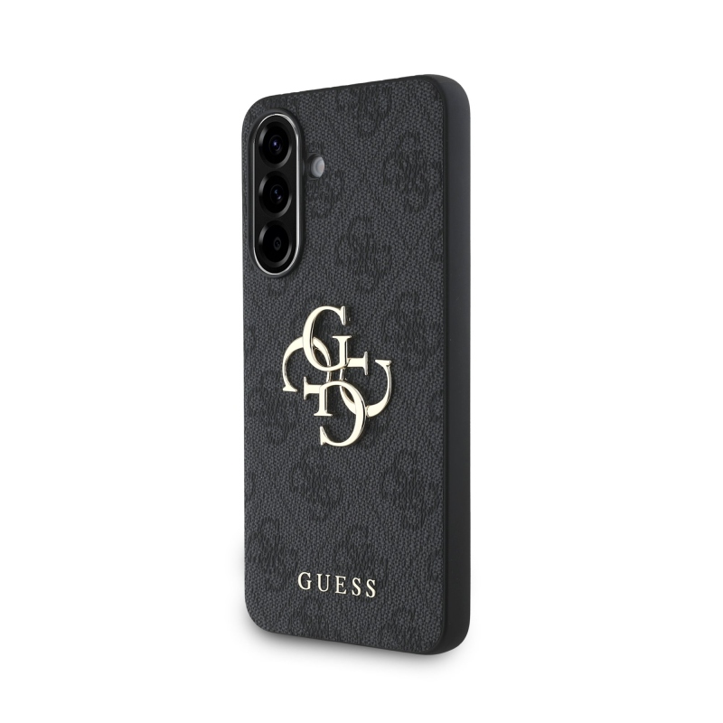 Guess PU 4G Metal Logo Zadný Kryt pre Samsung Galaxy A36 Grey