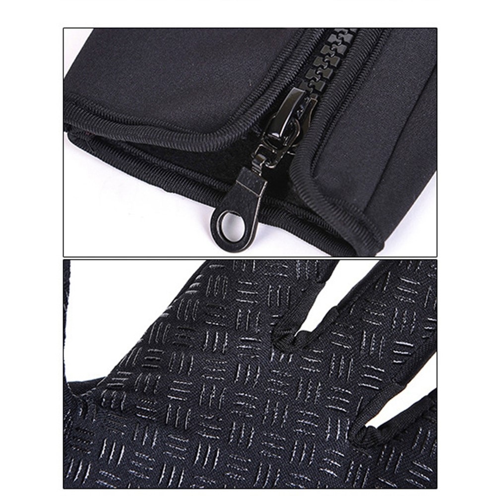 Outdoorové vetruodolné dotykové rukavice v čiernej farbe - veľkosť L