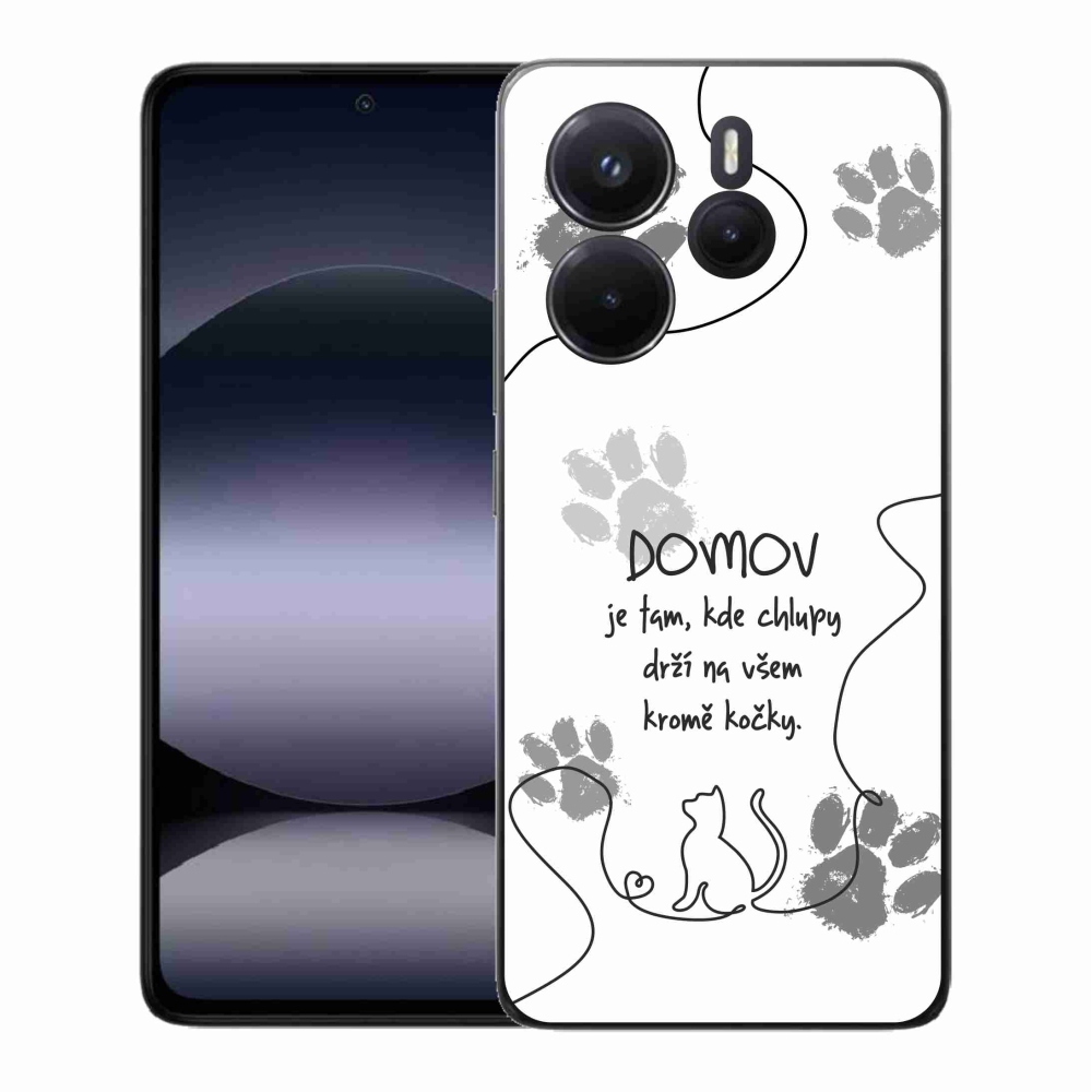 Gélový kryt mmCase na Xiaomi Redmi Note 14 - mačacie motív biele pozadie