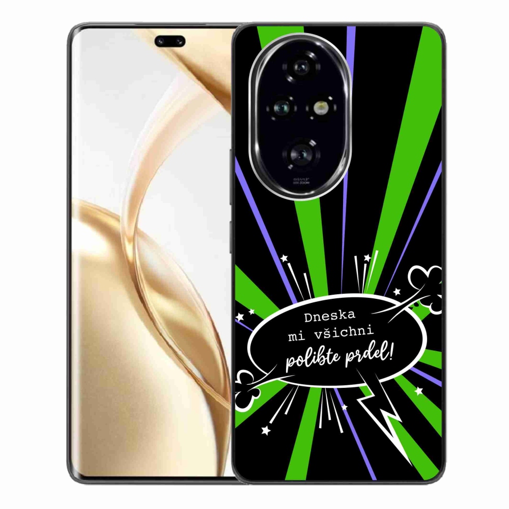 Gélový kryt mmCase na Honor 200 Pro 5G - vtipný text 15 čierne pozadie