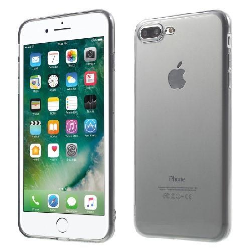 Thin tenký gélový obal na iPhone 8 Plus a iPhone 7 Plus - sivý