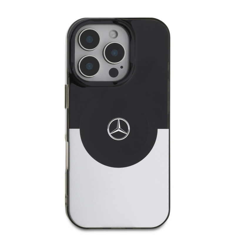 Mercedes PC/TPU Double Layer MagSafe Zadný Kryt pre iPhone 16 Pro Black/Silver