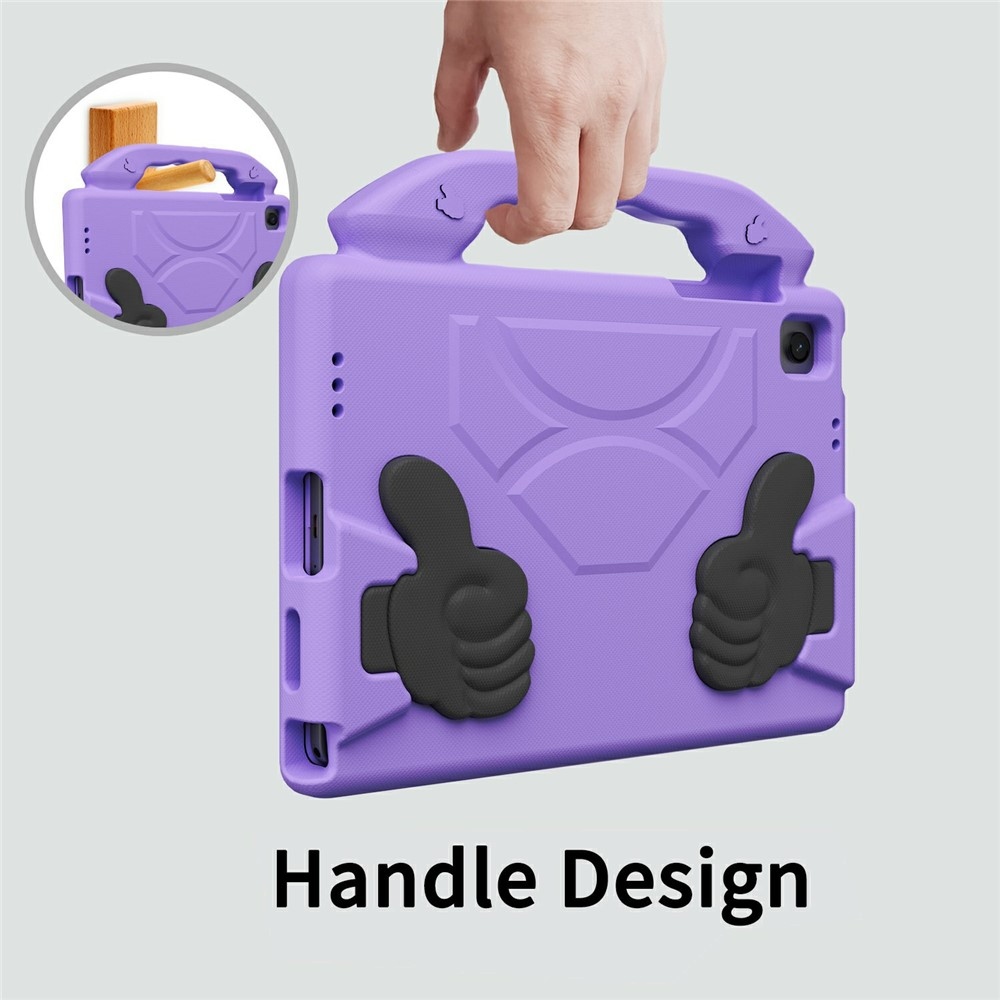 Thumb EVA odolné púzdro s úchytom na tablet Samsung Galaxy Tab A11+/Tab A9+ - fialové