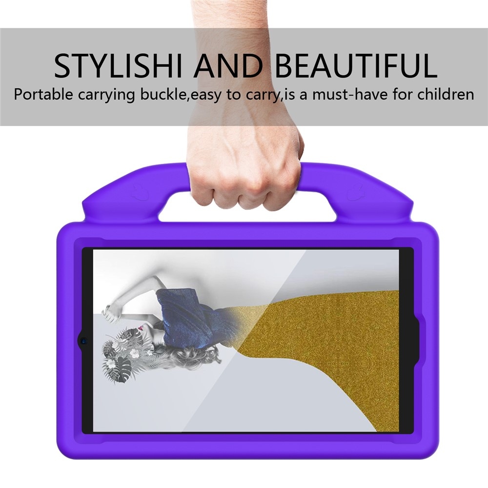 Thumb EVA odolné púzdro s úchytom na tablet Samsung Galaxy Tab A11/Tab A9 - fialové