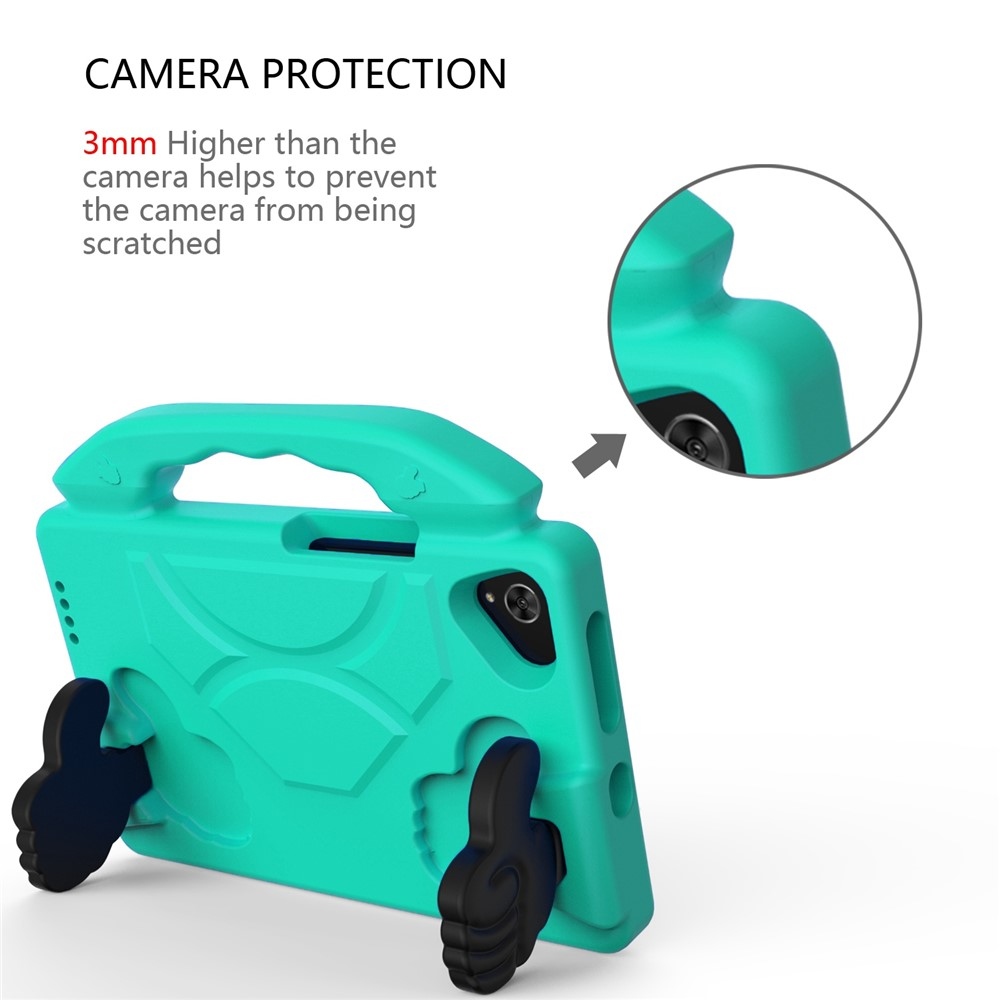 Thumb EVA odolné púzdro s úchytom na tablet Samsung Galaxy Tab A11/Tab A9 - modrozelené