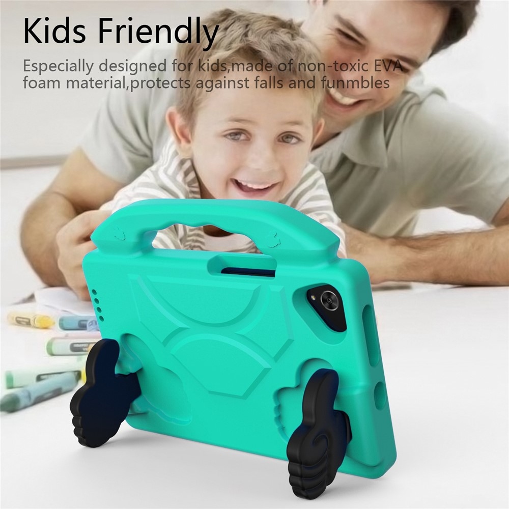 Thumb EVA odolné púzdro s úchytom na tablet Samsung Galaxy Tab A11/Tab A9 - modrozelené