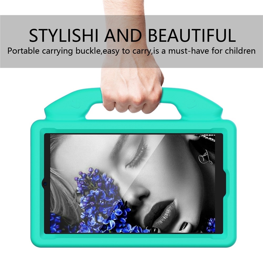 Thumb EVA odolné púzdro s úchytom na tablet Samsung Galaxy Tab A11/Tab A9 - modrozelené