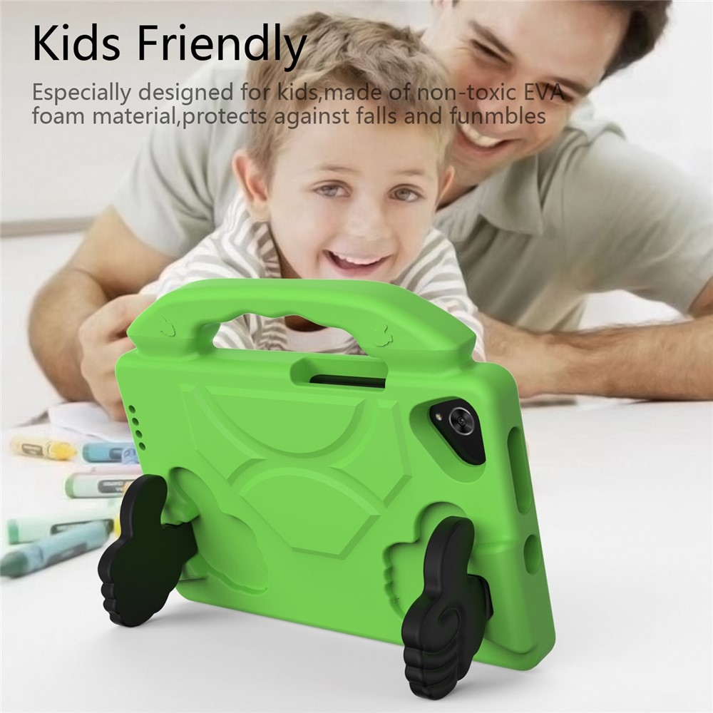 Thumb EVA odolné púzdro s úchytom na tablet Samsung Galaxy Tab A11/Tab A9 - zelené