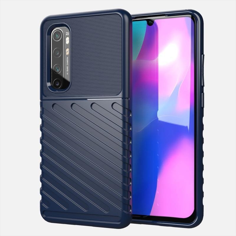 Thunder odolný gélový obal pre mobil Xiaomi Mi Note 10 Lite - modrý