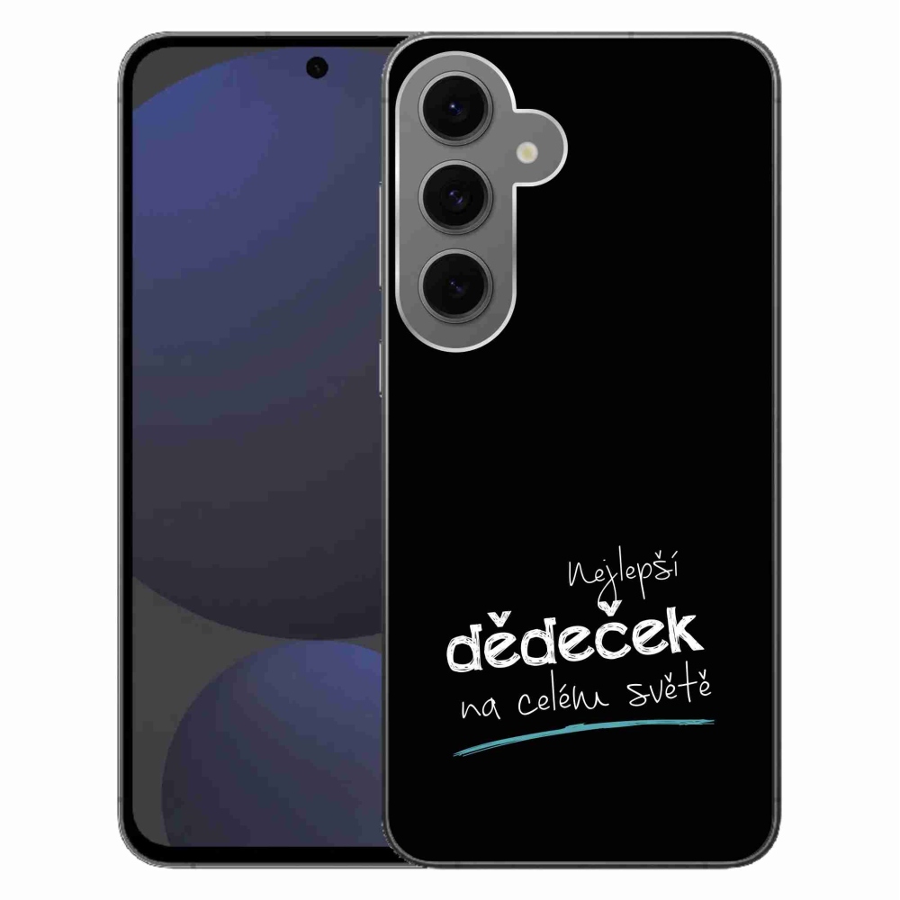 Gélový kryt mmCase na Samsung Galaxy S24 FE - najlepší starý otec 3 čierne pozadie