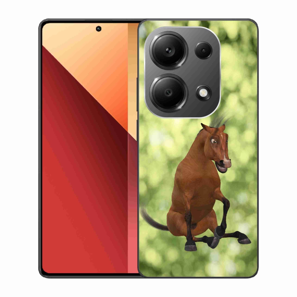 Gélový kryt mmCase na Xiaomi Redmi Note 13 Pro 4G/Poco M6 Pro - hnedý kreslený kôň 1