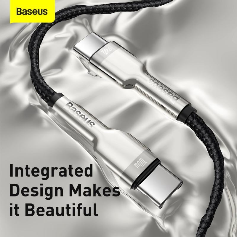 Baseus Cafule Metal Series Dátový Kábel USB-C - USB-C 100W 1m Black