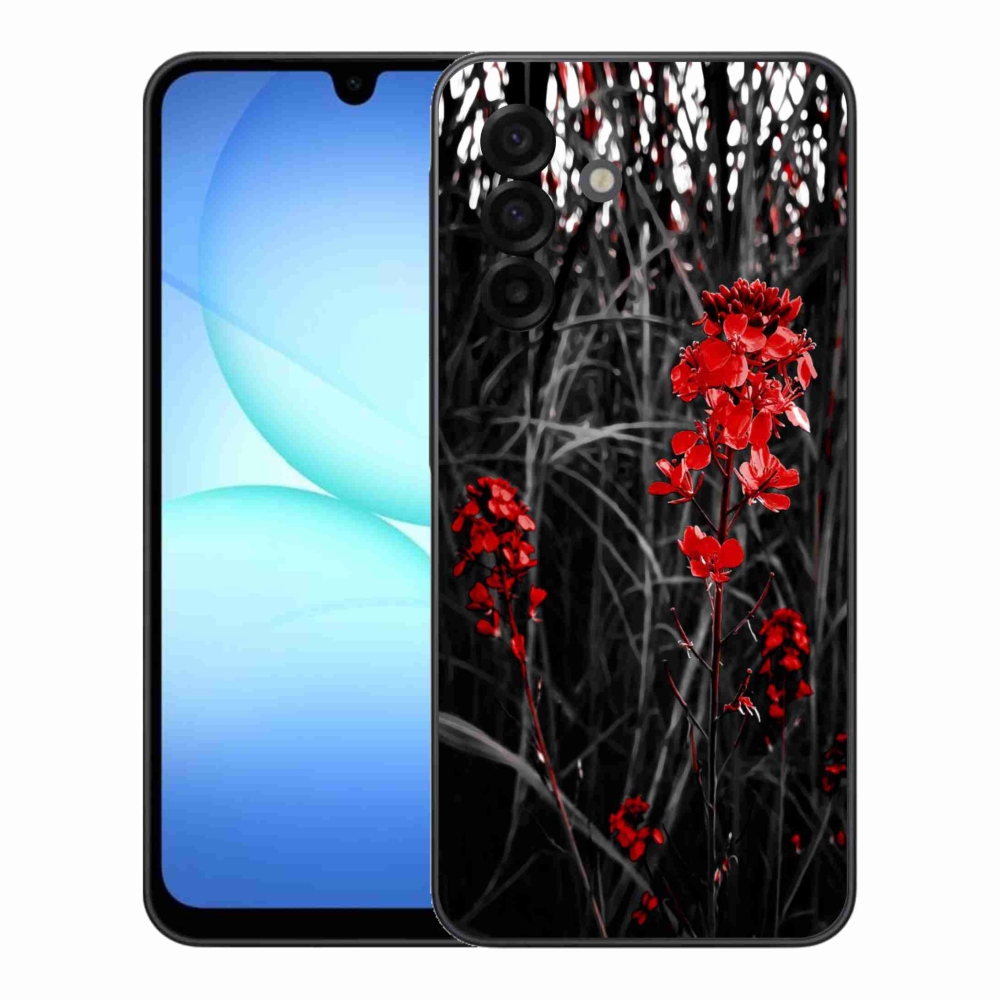 Gélový kryt mmCase na Samsung Galaxy A17 4G/5G - červená rastlina